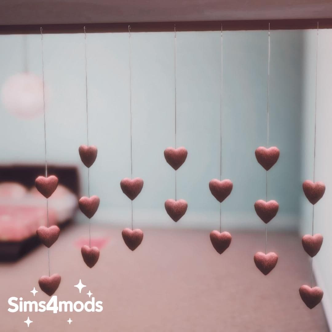 Галерея мода Занавеска с сердечками Door Curtains Hearts #2